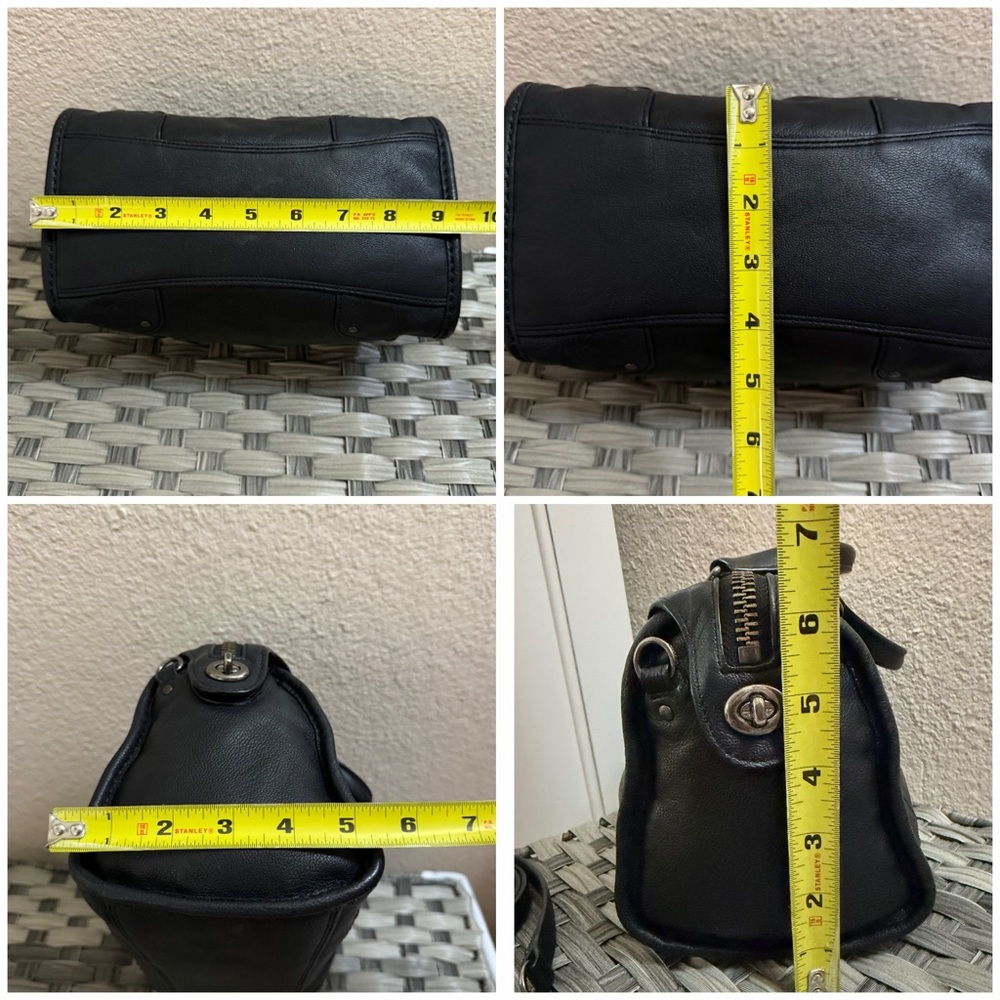 Coach Rhyder Black Leather Small Satchel Crossbody Turnlock Bag w/ Strap 33690 - Picture 8 of 16